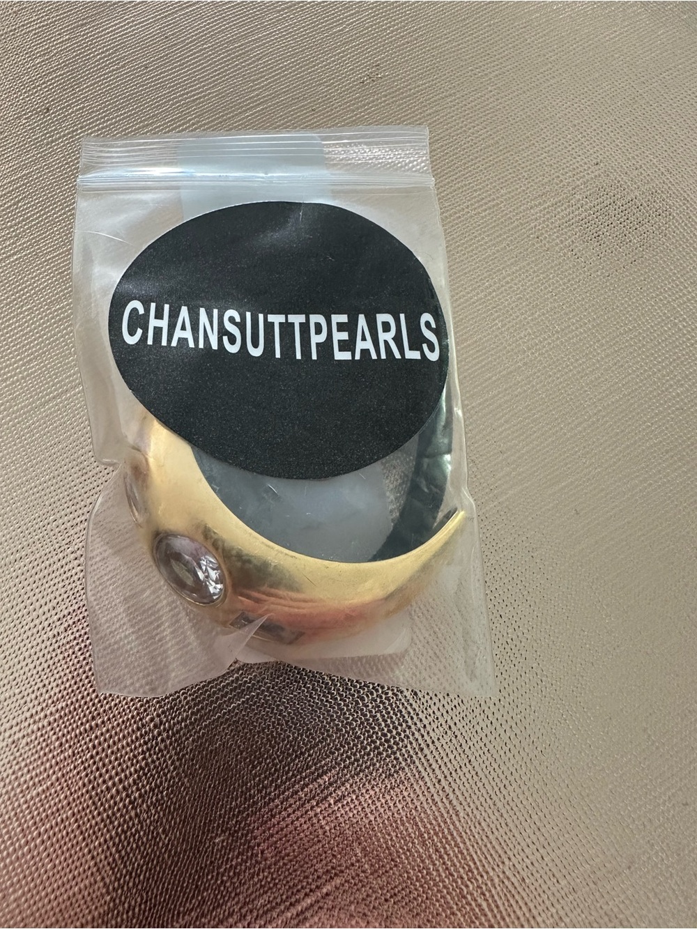 Gold Hair Tie with Gem Accent - Brand New - Picture 2 of 9